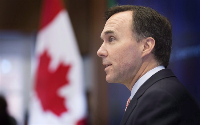 Finance Minister Bill Morneau speaks at the Munk School of Global Affairs in Toronto on Wednesday, January 13, 2016.