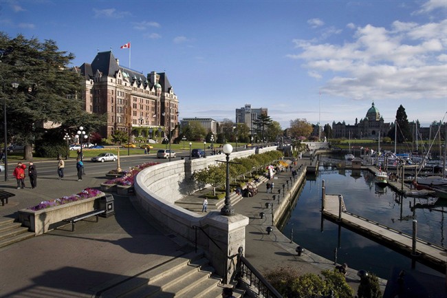 The Fairmont Empress Hotel at the Inner Harbour in downtown Victoria, British Columbia, Canada is shown on Sunday, May 4, 2008. 