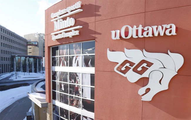 The Minto Sports Complex, home of the University of Ottawa Gee-Gees men's hockey team, is shown in Ottawa on Monday, March 3, 2014.