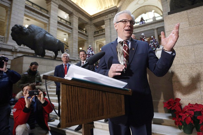 Premier Greg Selinger promised money for a park, a non-profit agency and flood protection Tuesday as he capped off a pre-election announcement blitz that by law had to stop by the end of the day.