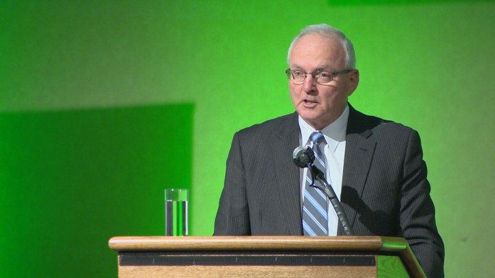 Saskatchewan Agriculture Minister Lyle Stewart announced $7 million in crop research funding at the third annual CropSphere conference.