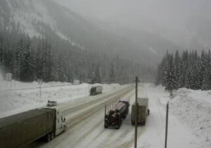 Image from a Drive BC Highway Cam at Rogers Pass.