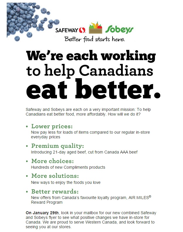 An email from Safeway sent to shoppers on January 23.