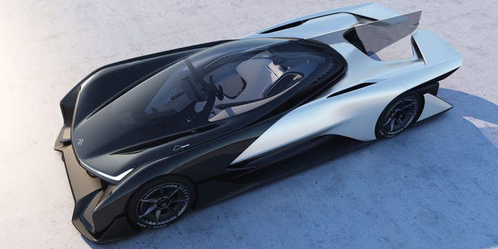 California-based Faraday Future debuted its sleek electric concept racecar Monday night during the annual CES show that focuses on consumer gadgets and has increasingly become a way for carmakers to show off their latest technological feats.