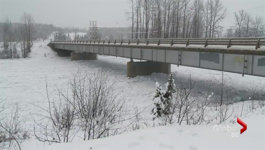 Icy river threatens to flood near Smithers, B.C. - image