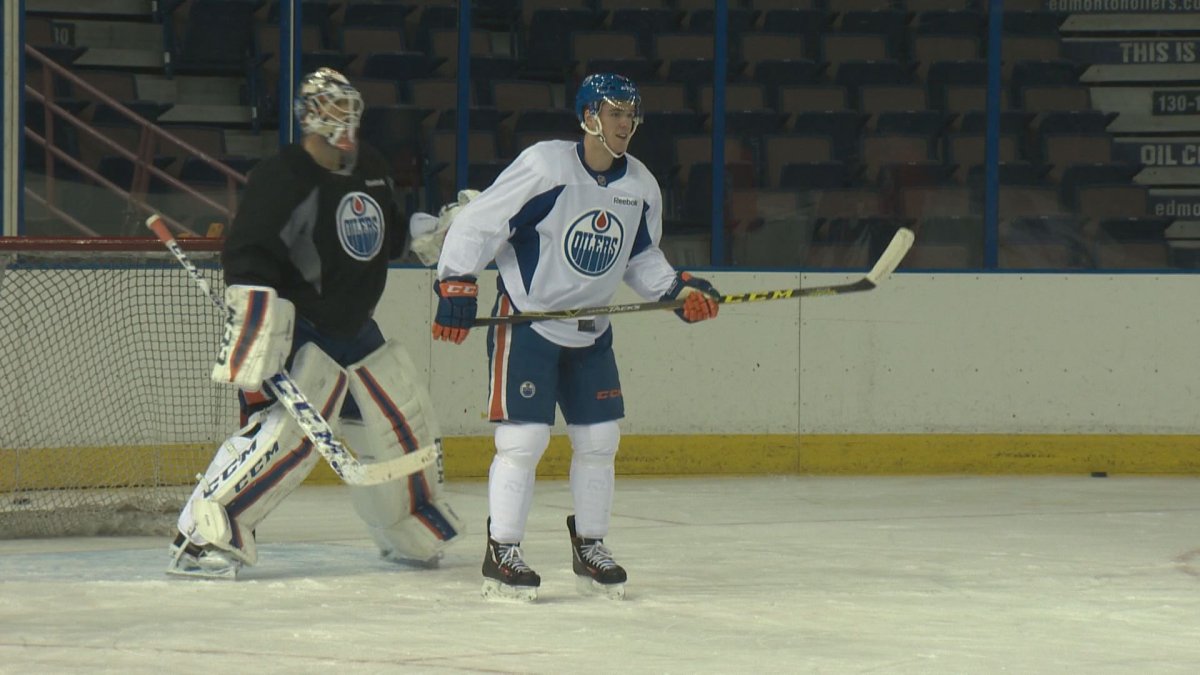 Connor McDavid takes part in the Oilers Skills Competition .