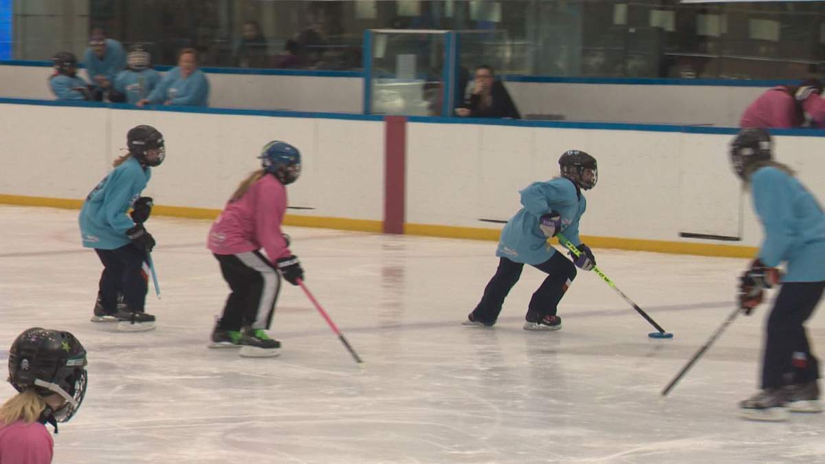 The annual Ringette Scores on Cancer Tournament raising money for the Cross Cancer Institute.