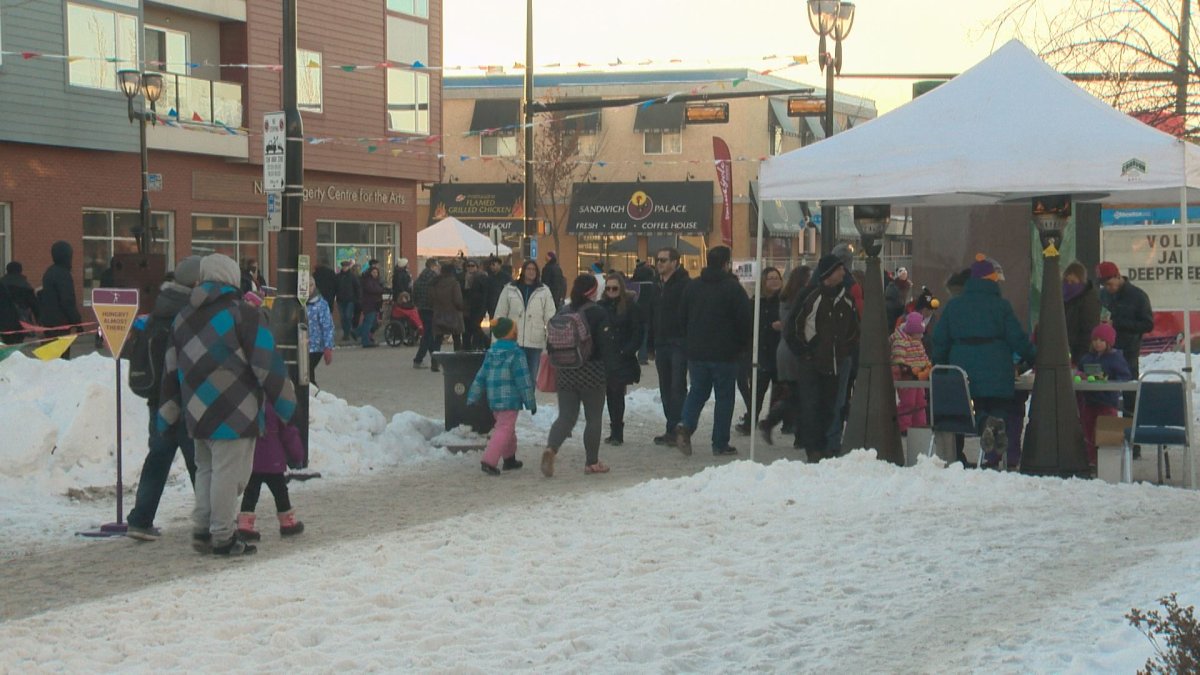 Thousands of Edmontonians enjoy the warm temperatures at the Deep Freeze Festival.