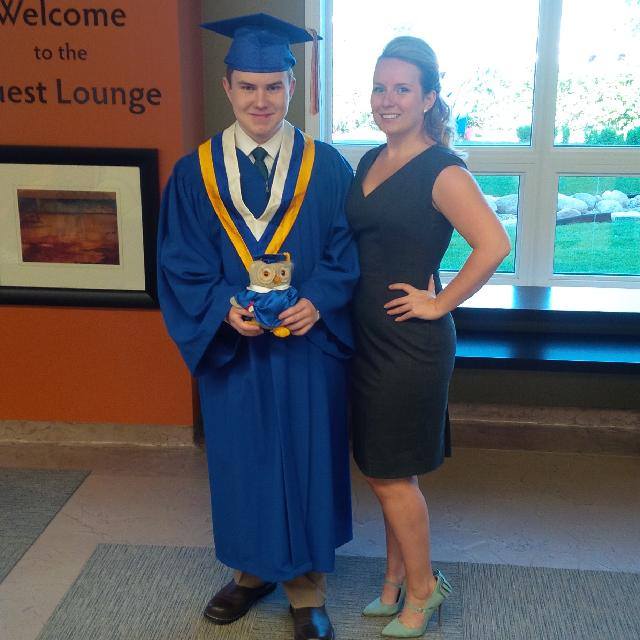 My brother and I at his high school graduation in 2014.