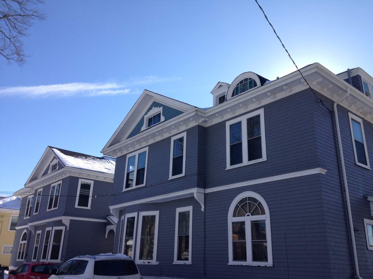 Two buildings on Francklyn Street in Halifax expected to be demolished for the new Hospice Halifax palliative care hospice are shown. The organization originally planned to renovate the buildings, but changed its plans after consultation with the public and engineers.