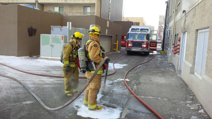 Regina Fire & Protective Services responded to a small basement fire at the Hotel Saskatchewan Monday afternoon. 
