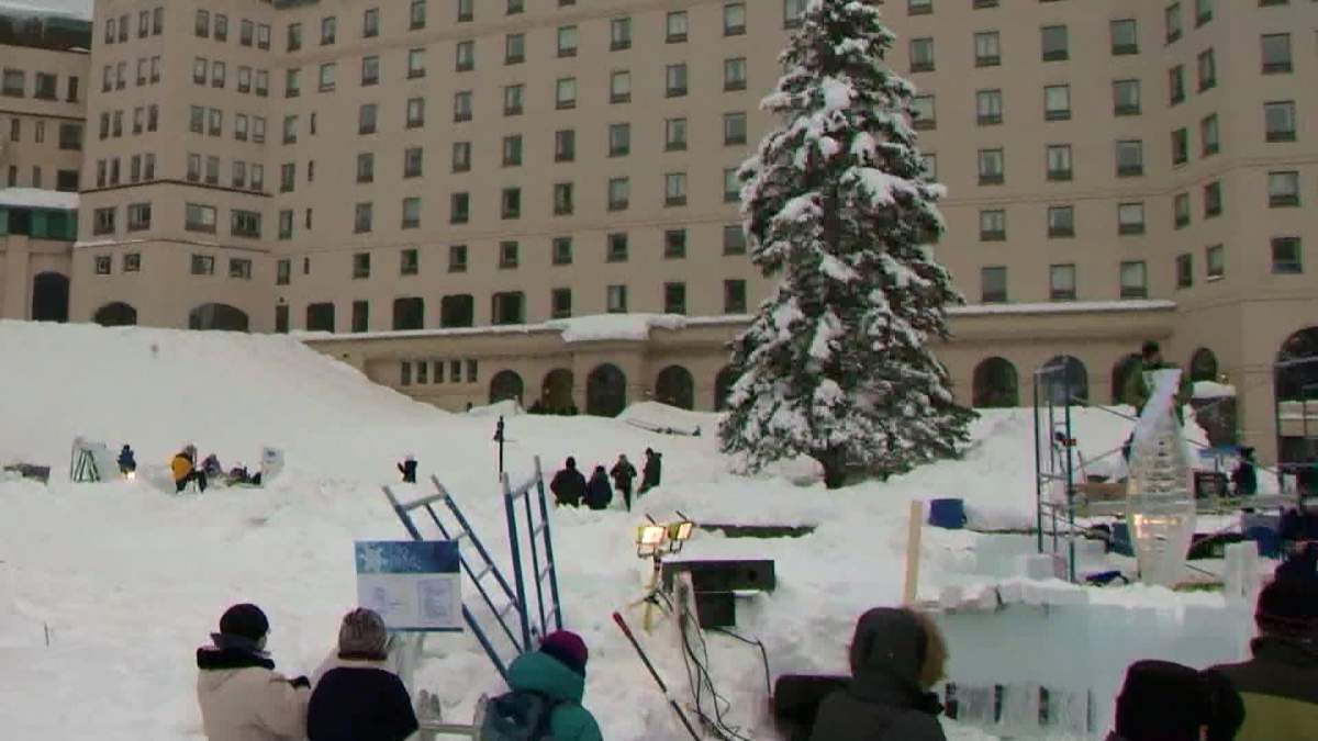 Ice carvers chipping away at Lake Louise Ice Magic festival - image