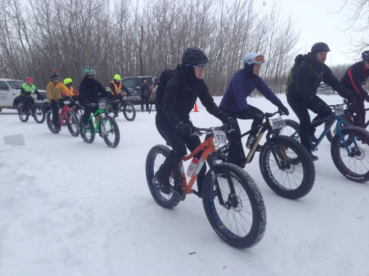Fat bike enthusiasts hit the trails at Fort Whyte Alive for an endurance race.