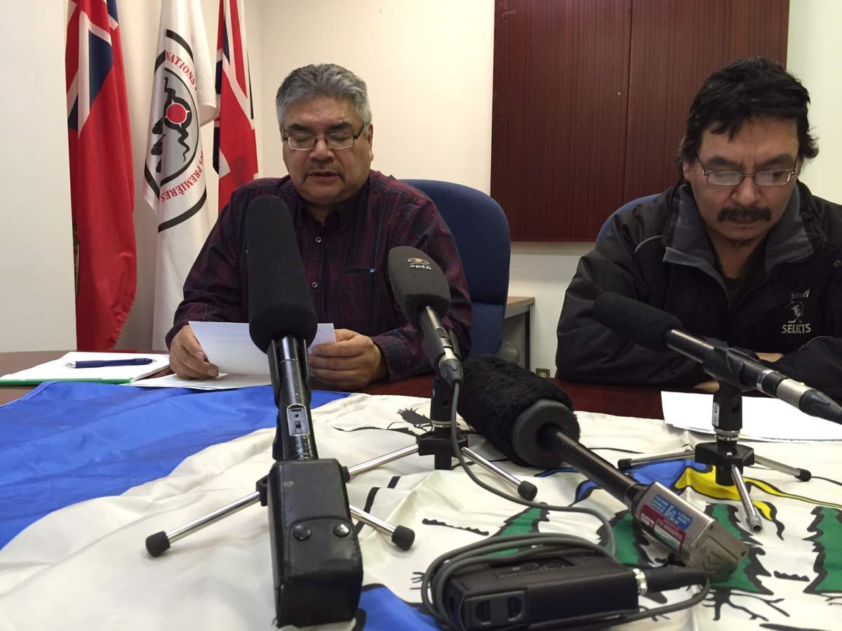 David McDougall, Chief of St Theresa First Nation and Peter Harper, cousin of Helena McDougall.