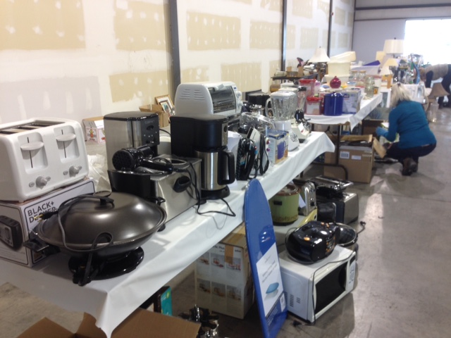 A large number of household items were donated at a supplies drive hosted by the City of Moncton Jan. 30,31/2016.