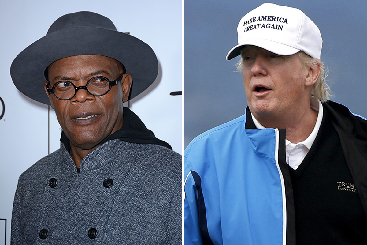 Samuel L. Jackson and Donald Trump.