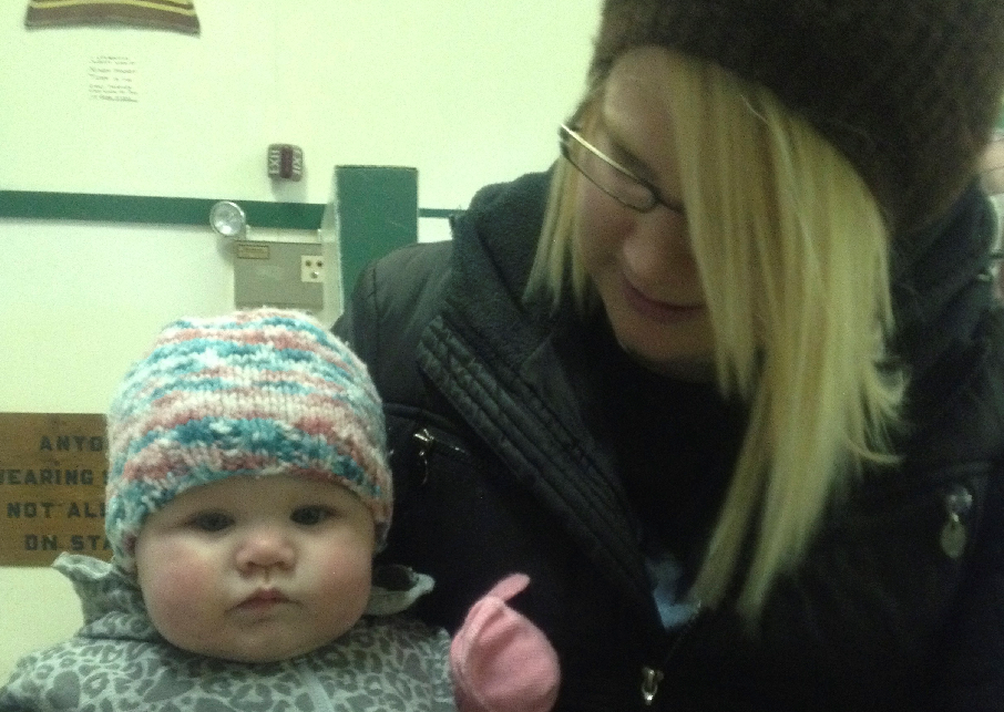 Avery and Kristen Hiebert. Avery is six months old in this picture.