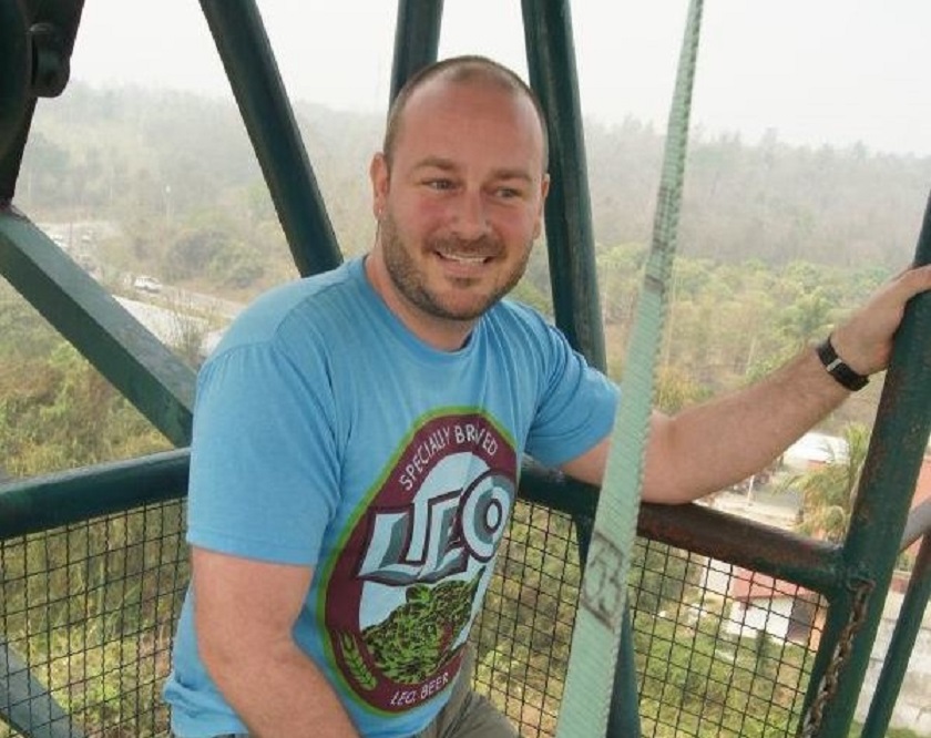 Leo McCaughan, 39, in a facebook photo from September 2014 on a trip.