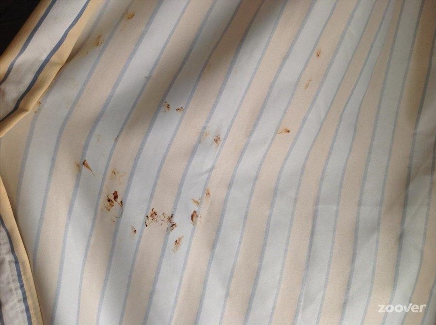 A picture of the bedding at the resort taken by Lorna Grimes.