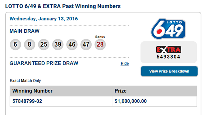 The winning ticket in the Jan. 13, 2016 Lotto 6-49 draw was sold in Saskatoon.