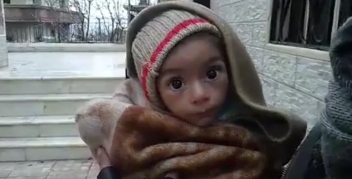 A video released by Syrian activists on Jan. 5 shows a young child suffering from starvation in the town of Madaya.