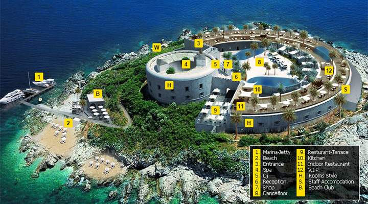 Mamula Island resort and spa.