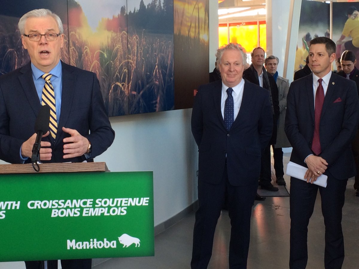 Premier Greg Selinger announces former Quebec premier Jean Charest to chair a task force to look into rail  line relocation in Winnipeg.