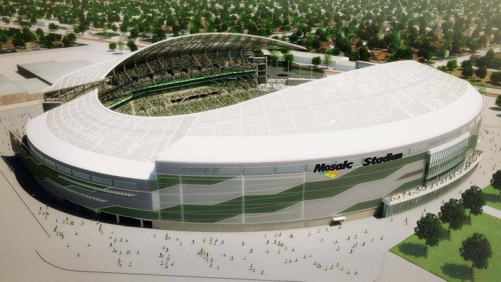 The city of Regina announced on Monday that the University of Regina Rams football team will be hosting the first event at the new mosaic stadium.