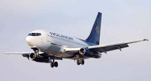 A Nolinor Aviation airplane is pictured here. 