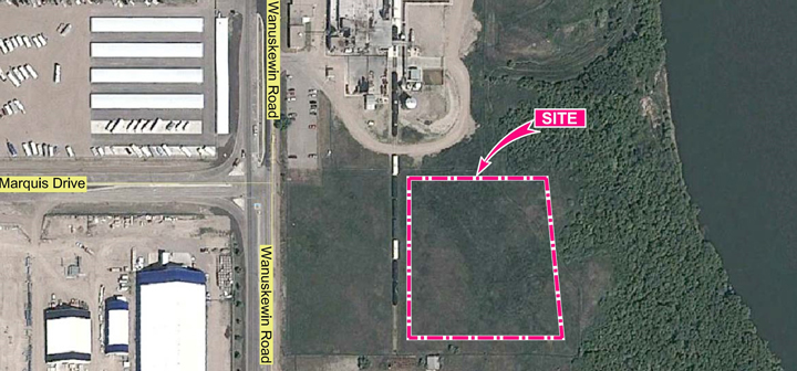 Remediation starts of the old landfill near the construction site of Saskatoon’s North Commuter Bridge project.