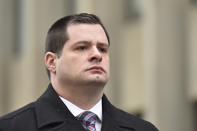 Const. James Forcillo arrives at court in Toronto on Monday, Jan. 25, 2016. 