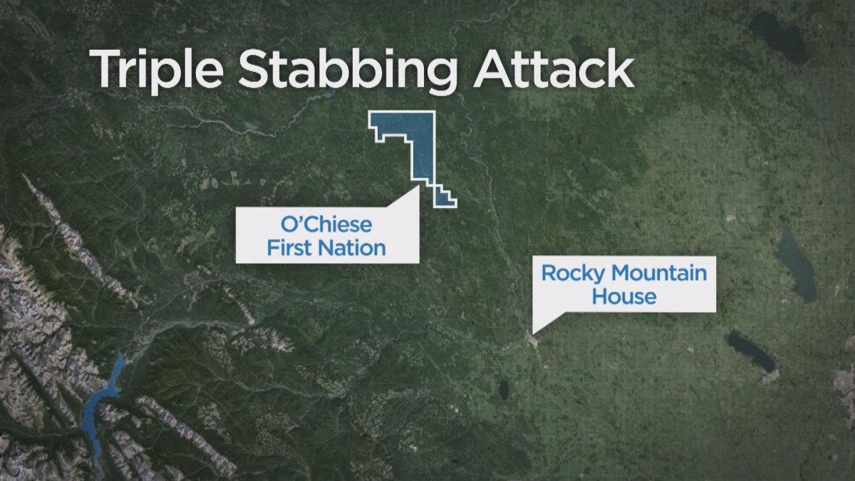 Emergency crews found three people suffering from stab wounds at a home on the O'Chiese First Nation on Monday, January 4, 2016. 