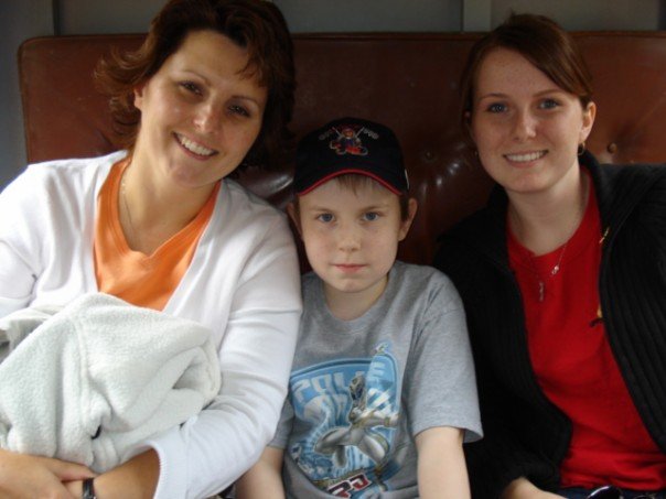 My mom, brother Zach and I when he was sick in 2007.