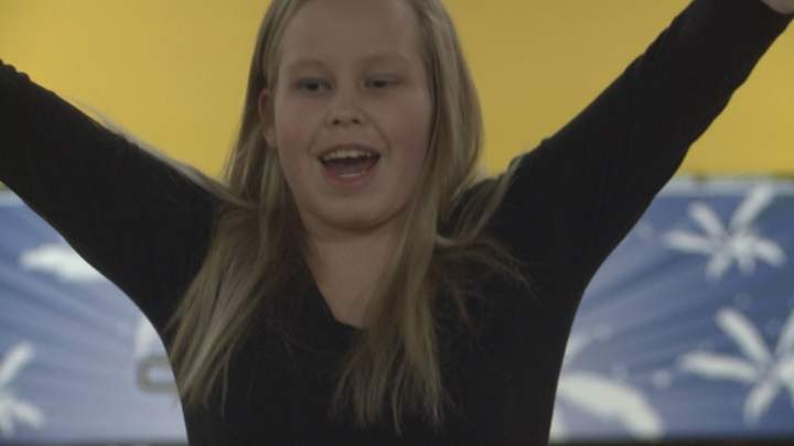 19 year old Nicole Wuetherick celebrating a strike at Century Casino Wednesday. She is the outgoing East Seals Ambassador.