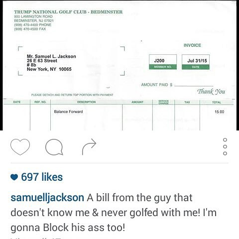 Samuel L. Jackson’s response.