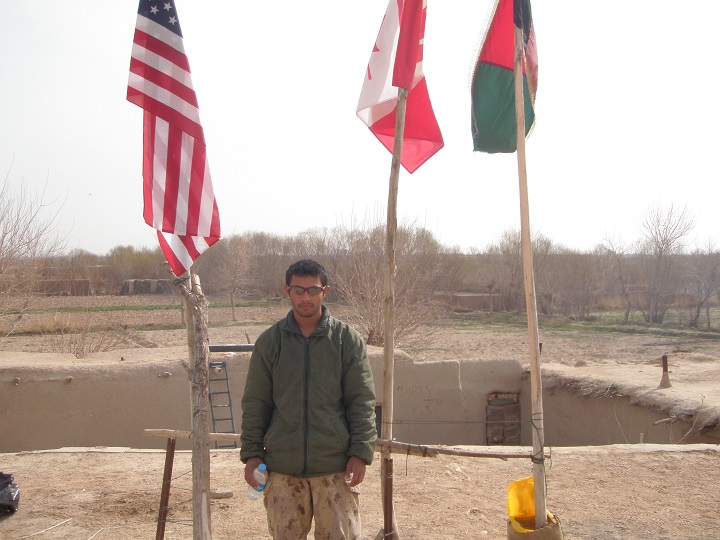 Sajad (Alex) Kazemi served with Canadian Forces in Operation Moshtarak in Afghanistan's Helmand Province in 2010.