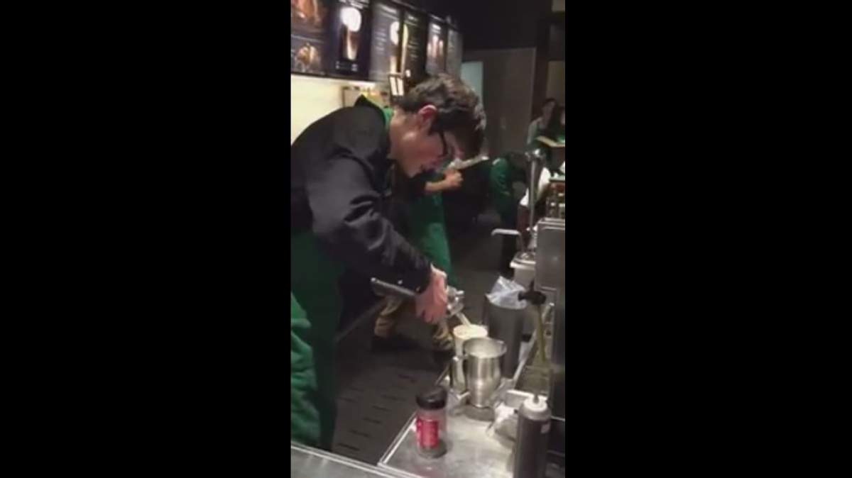 Starbucks barista with autism channels sudden movements into dance moves - image
