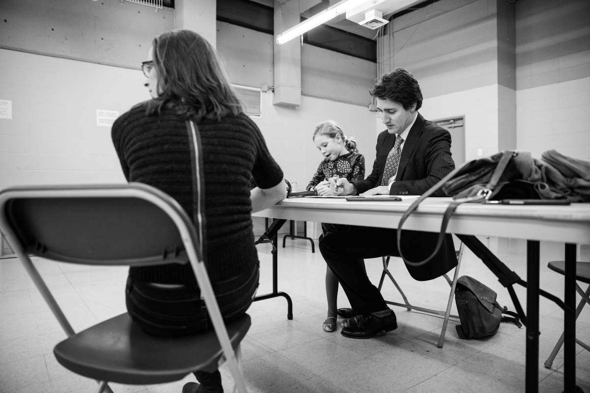 Ella-Grace and Justin Trudeau