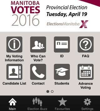 App allows users to access voting and candidate information.