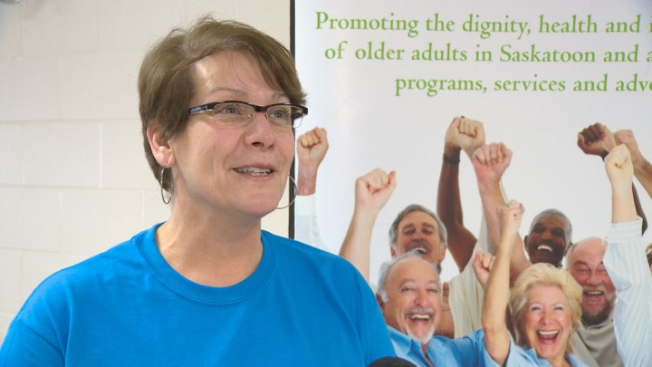 Janet Barnes and other members of the Saskatoon Council on Aging are encouraging seniors to do various exercises in hopes of covering a distance equal to a trip between the Earth and moon.