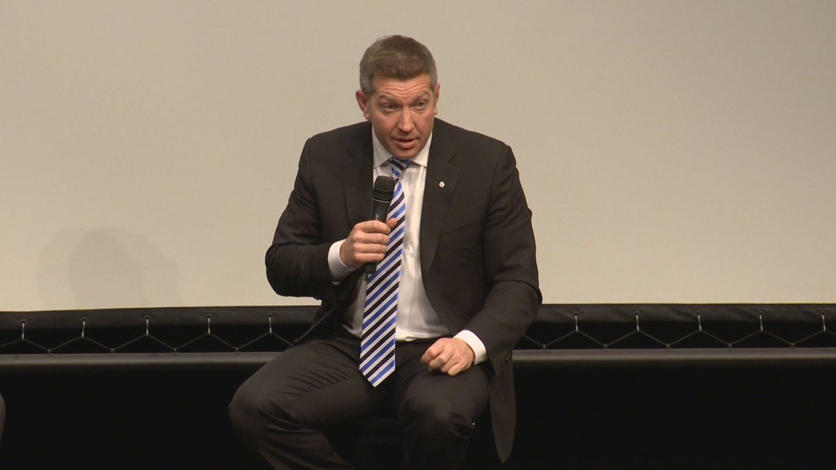 Sheldon Kennedy was in Swift Current Friday night to help the city launch a certification program to help protect children.