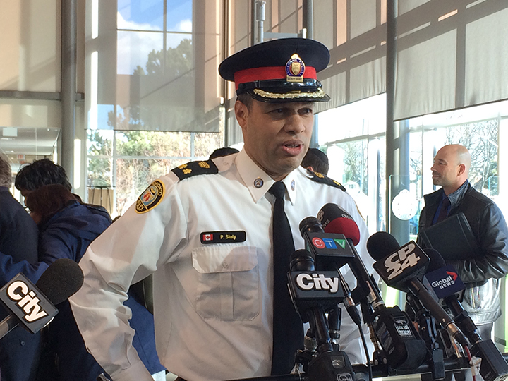 Deputy Police Chief Peter Sloly speaks to the media on Jan. 27, 2016. 