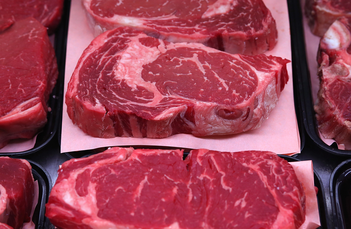Retail beef prices fell nearly 2 per cent between November and December, experts say.