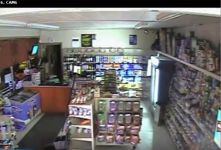 A surveillance video posted by Gravelbourg RCMP on the Gravelbourg RCMP Facebook page and YouTube shows three suspects backing a pickup truck into the Lafleche Co-op Gas Bar, then stealing cigarettes and liquor.
