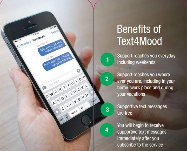 The Text4Mood program allows northern Alberta residents to sign up to receive one or two positive texts every day.
