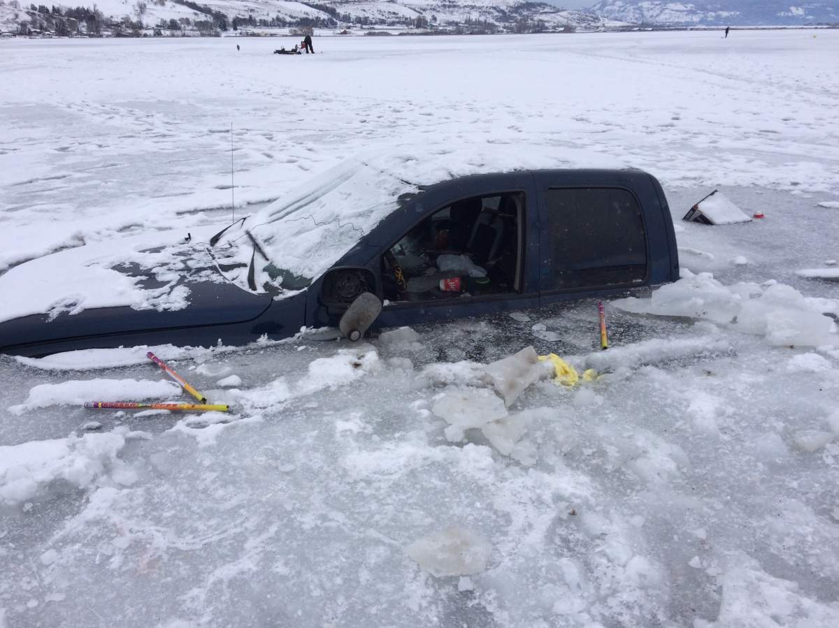 This truck had been in Swan Lake for several days before it was removed this past weekend. 
