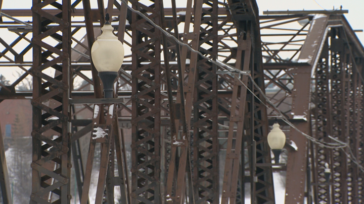 Lamp posts from the century old Traffic Bridge in Saskatoon are among the only portions of the structure which will be repurposed.