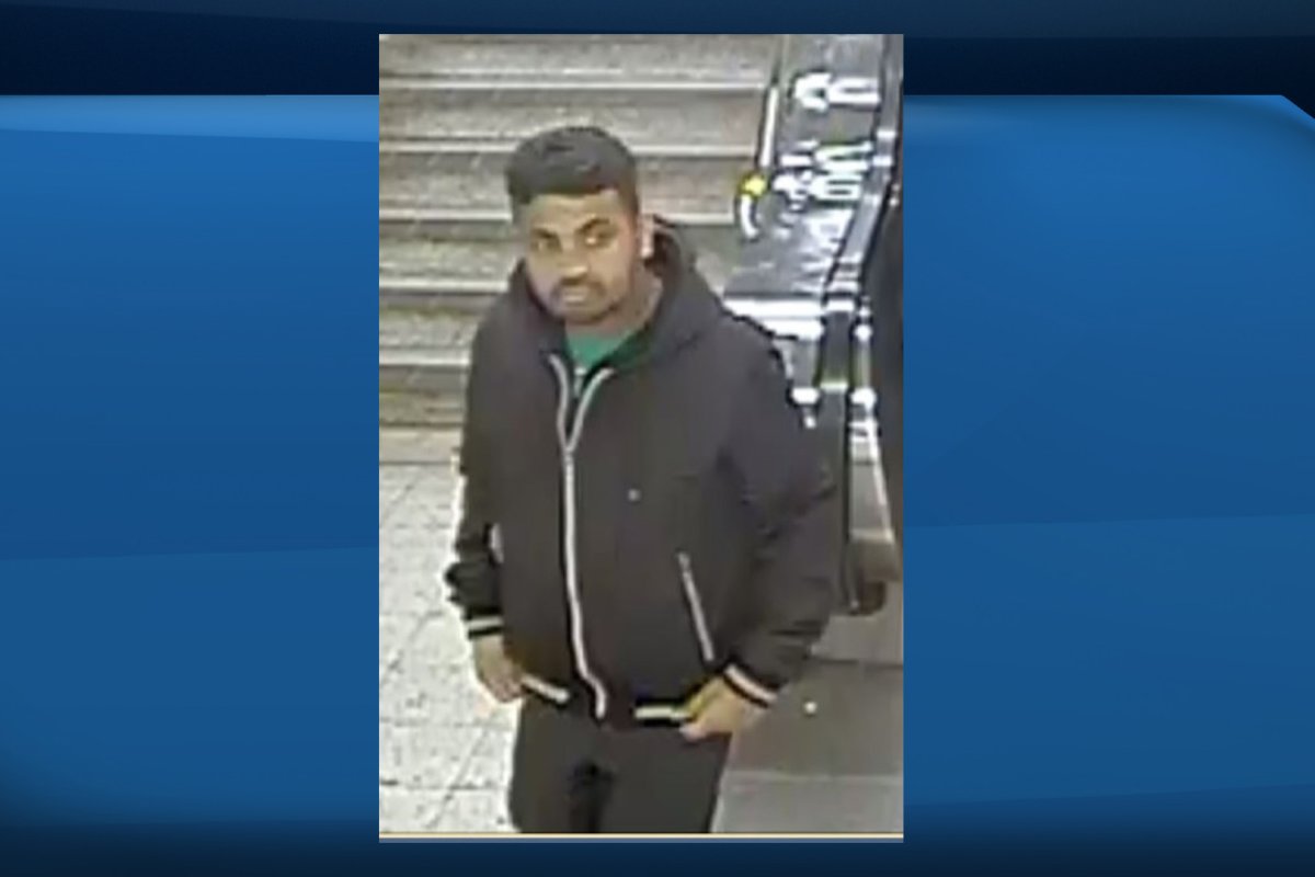 Toronto police released a security camera image of this man wanted in connection with an alleged sexual assault on a TTC train.