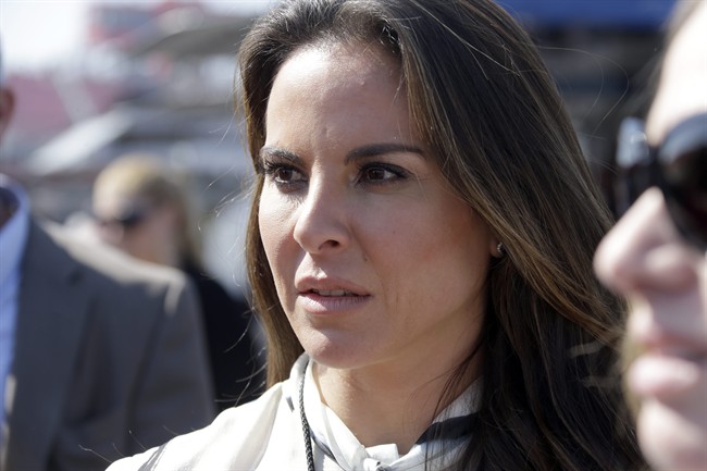 In this March 24, 2013 file photo, Mexican actress Kate Del Castillo attends a NASCAR Sprint Cup auto race in Fontana, Calif. 