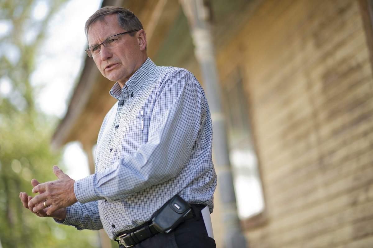 Retiring Alberta Premier Ed Stelmach is shown at his farm near Mundare, Alberta, on Friday, August 19, 2011. THE CANADIAN PRESS/John Ulan.